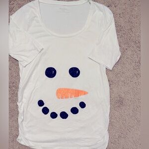 Maternity Snowman shirt